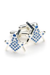Μανικετόκουμπα Γ/Δ Swarovski Μπλε