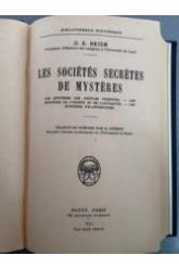 LES SOCΙETES SECRETES DE MYSTERES