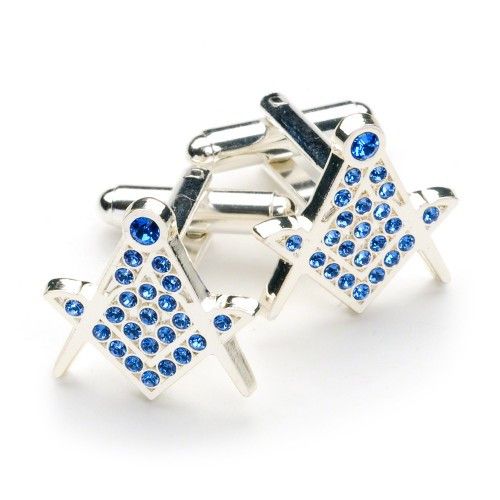 Μανικετόκουμπα Γ/Δ Swarovski Μπλε